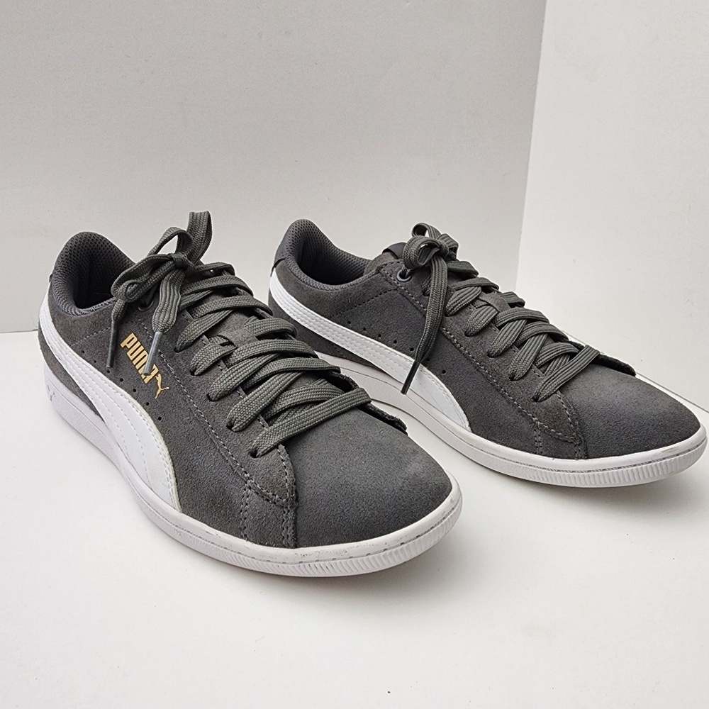 Puma Woman's Grey Suede Sneakers Size 6 - Picture 8 of 10